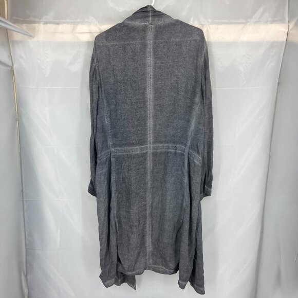 Elemente Clemente One Size Duster Cardigan Stonewash Gray Longline Adjustable - Picture 3 of 9